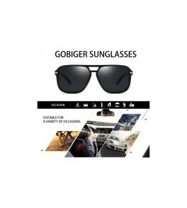 Goggle Polarized Sunglasses for Men Aviator Driving Women Mens Sunglasses Rectangular Vintage Sun Glasses - C518SY0LADQ $30.05