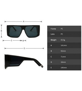 Oversized 2019 New cross-border explosion models retro big box trend street shooting unisex sunglasses - Silver - CL18LA02L2Z...