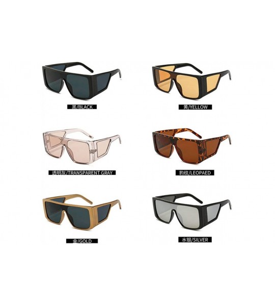 Oversized 2019 New cross-border explosion models retro big box trend street shooting unisex sunglasses - Silver - CL18LA02L2Z...