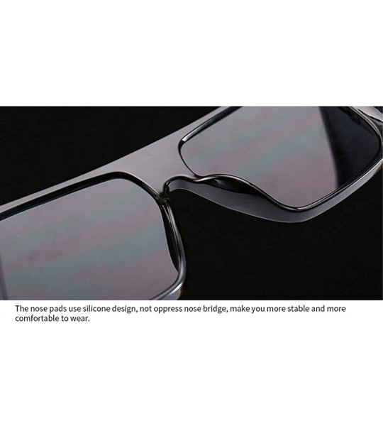 Oversized 2019 New cross-border explosion models retro big box trend street shooting unisex sunglasses - Silver - CL18LA02L2Z...