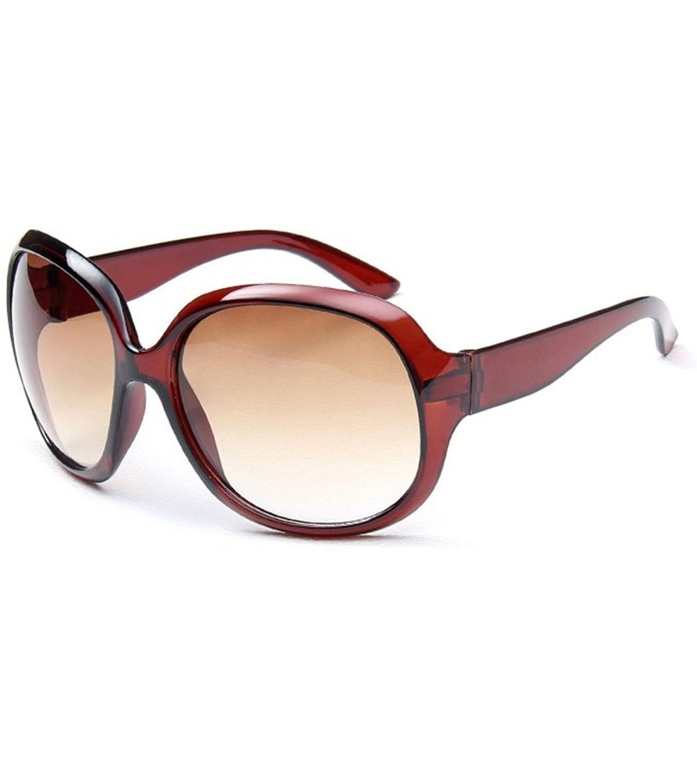 Oversized Women's Plastic Classical Oversized Butterfly Sunglasses - Brown - CB185W0IGEX $21.10