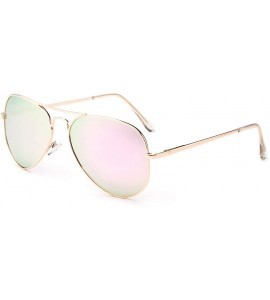 Aviator Polarized Aviator Sunglasses Mirrored Lens Classic Aviator Polarized Sunglasses Small - CN18I64W32O $34.76