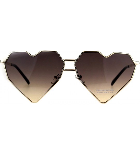 Rectangular Womens Squared Heart Shape Oceanic Gradient Lens Sunglasses - Smoke - C6180HEA76N $33.78