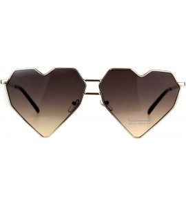 Rectangular Womens Squared Heart Shape Oceanic Gradient Lens Sunglasses - Smoke - C6180HEA76N $33.78