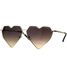 Rectangular Womens Squared Heart Shape Oceanic Gradient Lens Sunglasses - Smoke - C6180HEA76N $33.78