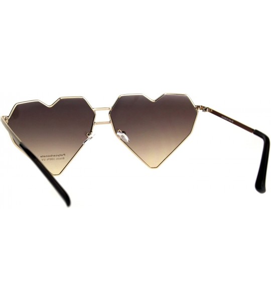 Rectangular Womens Squared Heart Shape Oceanic Gradient Lens Sunglasses - Smoke - C6180HEA76N $33.78