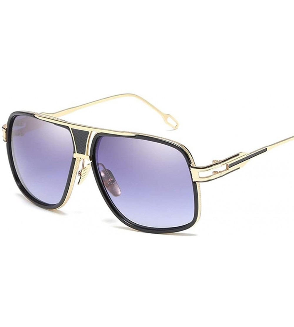 Round Fashion Ladies Sunglasses - Vintage Metal Men and Women Large Frame Sunshade Mirror - 3 - CJ18SZ2G007 $48.13