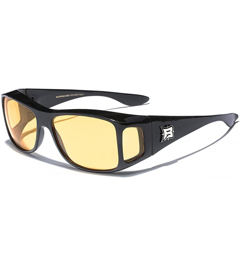 Oversized Oversized Rectangular Fit Over Sunglasses Wear Over Regular Glasses Men Women - C21252ENEVR $19.36