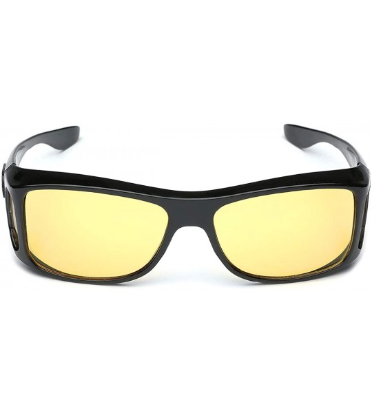 Oversized Oversized Rectangular Fit Over Sunglasses Wear Over Regular Glasses Men Women - C21252ENEVR $19.36