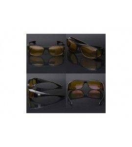 Oversized Oversized Rectangular Fit Over Sunglasses Wear Over Regular Glasses Men Women - C21252ENEVR $19.36