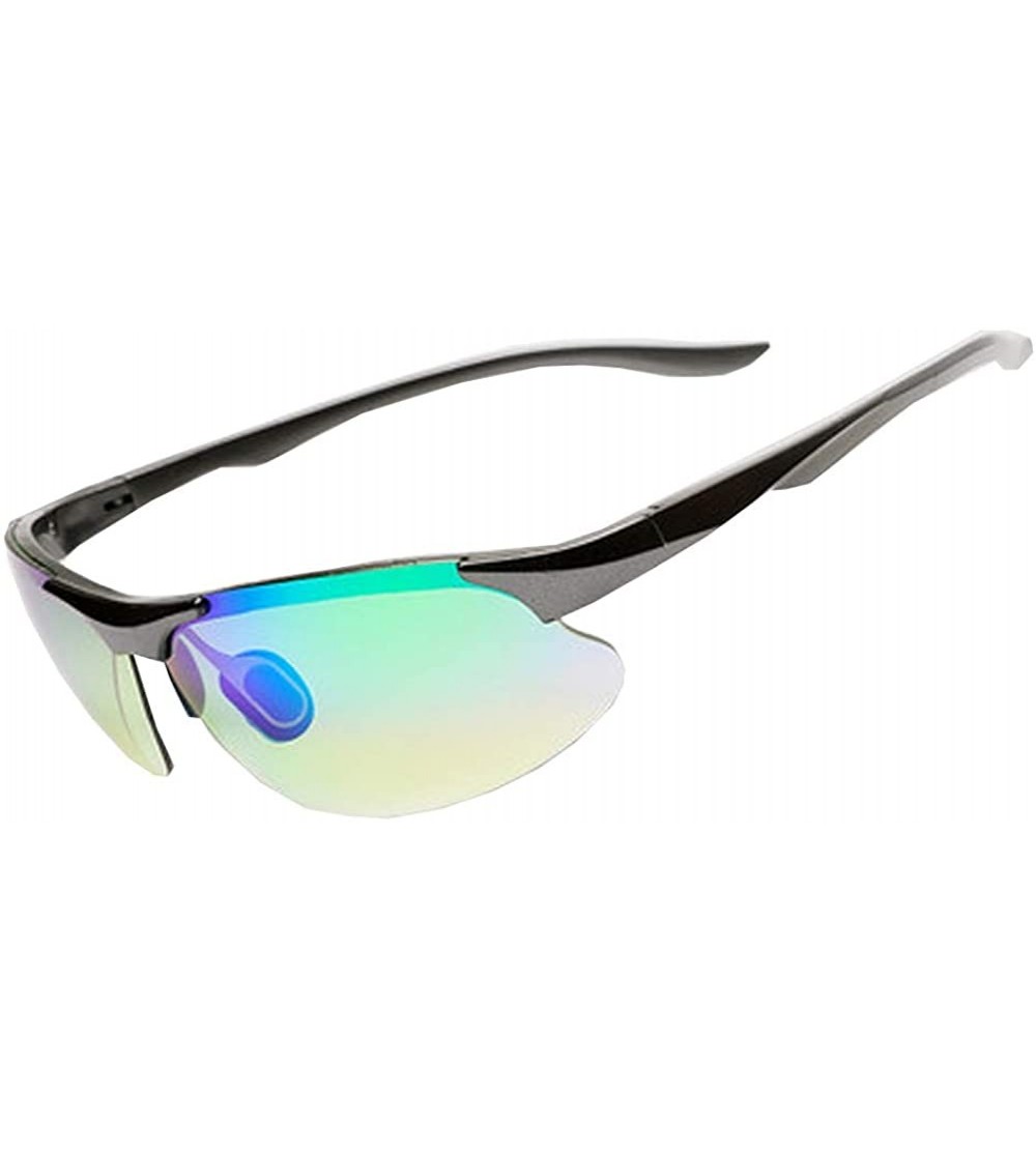 Sport Sports Sunglasses Cycling Glasses UV Protection Lens for Men and Women Running Driving Fishing Golf - Green - CZ18N9LGH...
