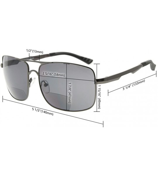 Rectangular Polycarbonate Polarized Sunglasses Men - Black/Blue Mirror - C6186LCTIIO $64.40