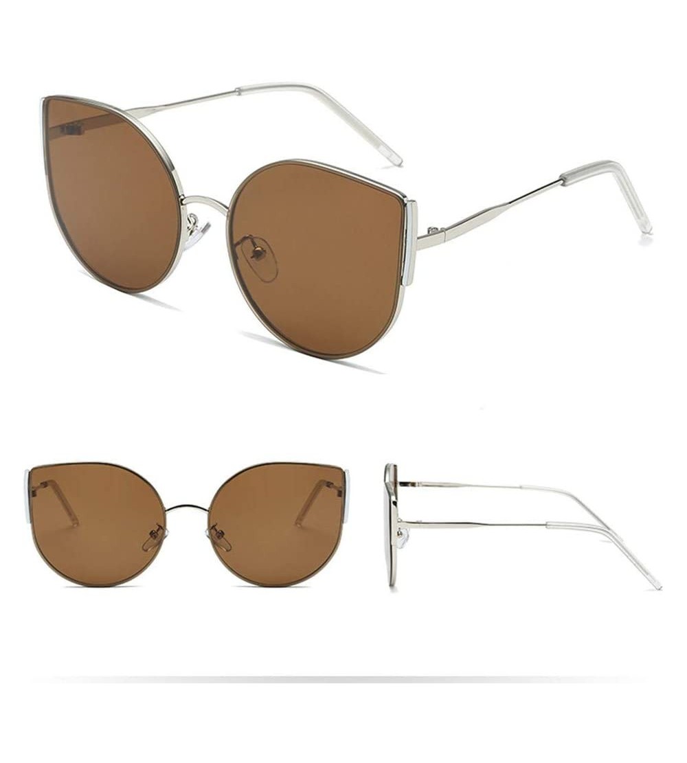 Goggle Fashion Men Women Irregular Shape Sunglasses Glasses Vintage Retro Style Lightweight Eyewear - Brown - C91900N2REE $22.07