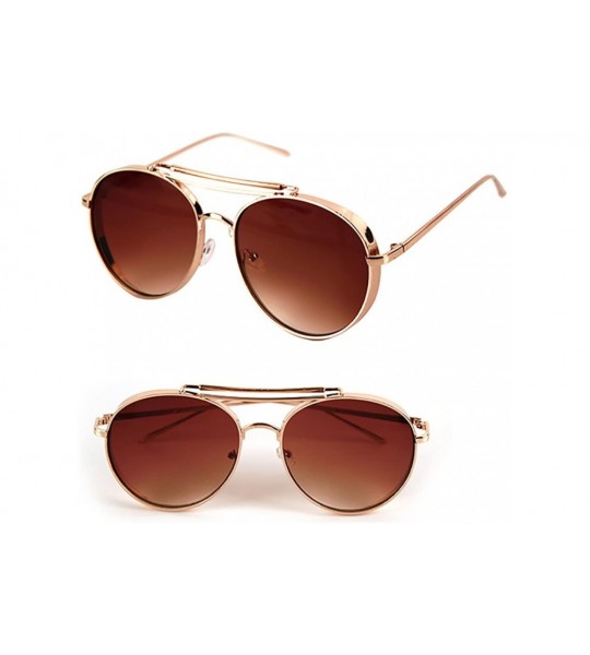 Aviator Round Aviator Sunglasses P4103 - Gold - CB182SLW3Z3 $20.16