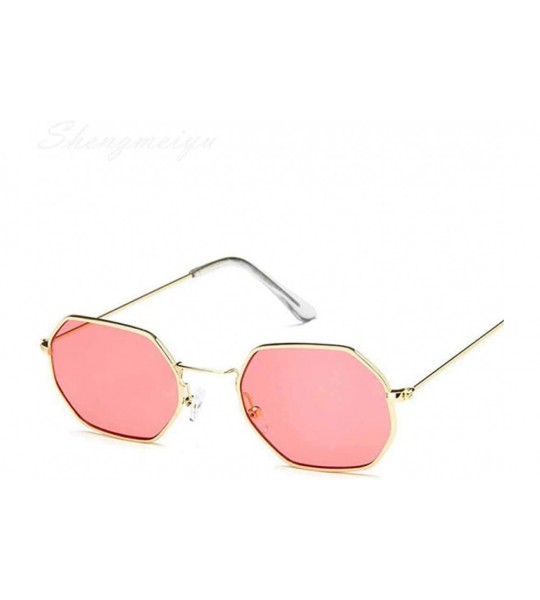 Aviator 2019 New Polygon Sunglasses Women Men Brand Designer Vintage Random Color - Red - CQ18Y6T4D44 $16.93