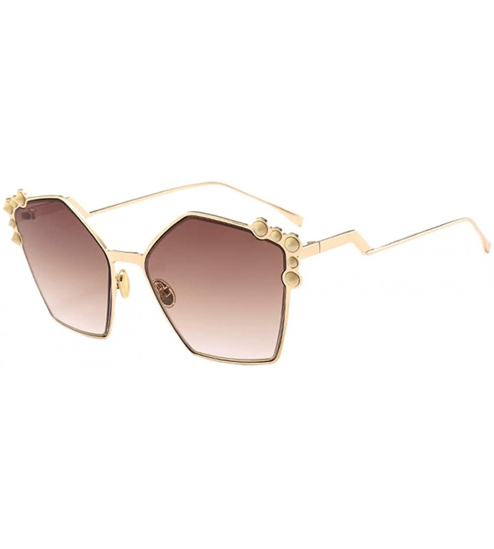 Oversized Womens Oversized Pearl Rhinestone Sunglasses Stylish Design Eyewear - C2 - C718ZXK58S4 $24.01
