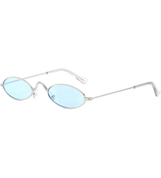 Semi-rimless Fashion Designer Sunglasses Retro Small Frame Oval Sunglasses Metal Ocean Sunglasses Trendy Fashion Glasses - F ...