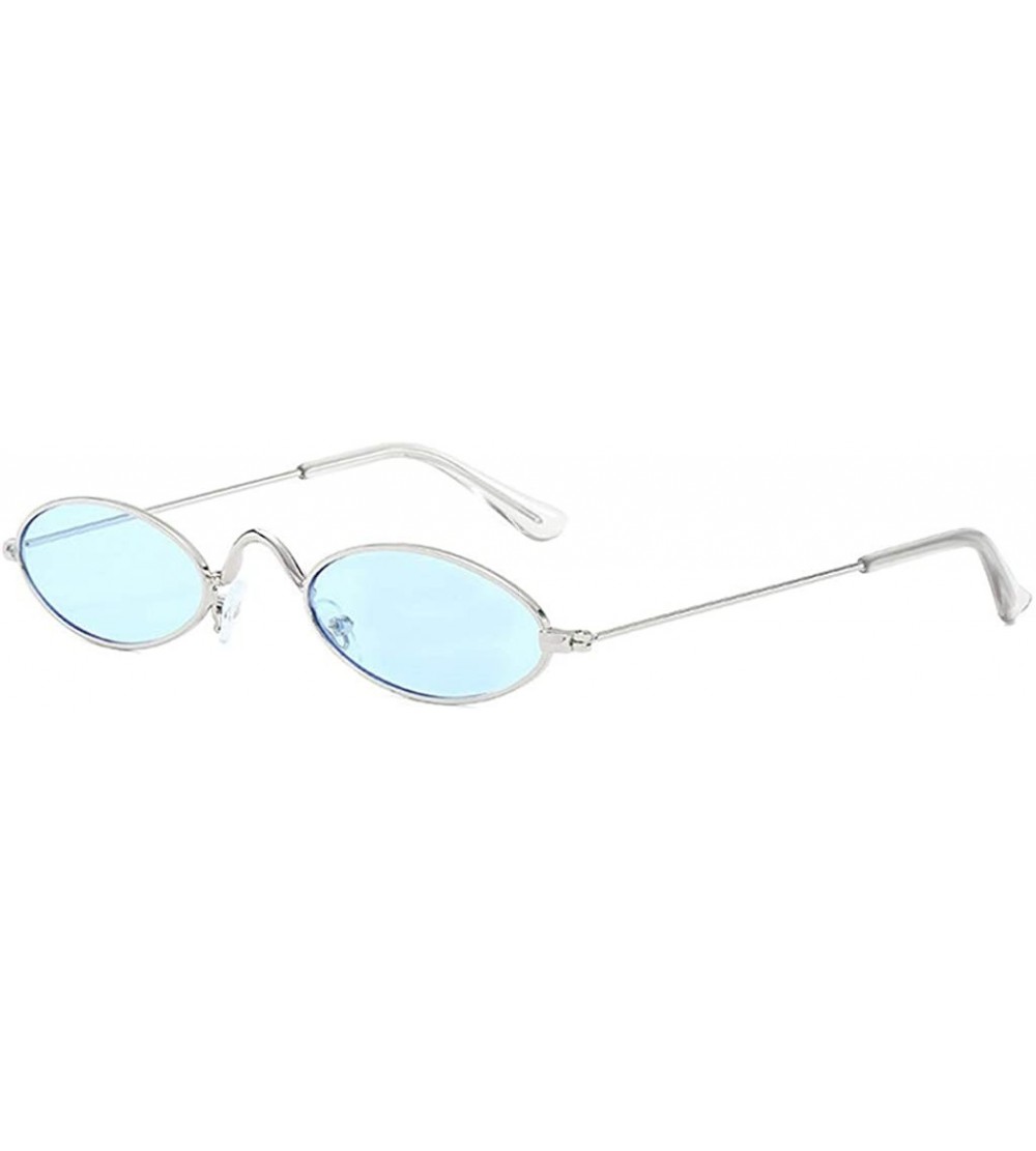 Semi-rimless Fashion Designer Sunglasses Retro Small Frame Oval Sunglasses Metal Ocean Sunglasses Trendy Fashion Glasses - F ...