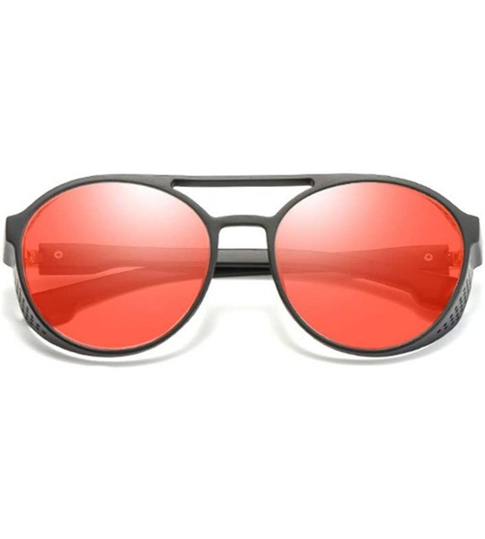 Square Vintage Sunglasses- Fashion Irregular Shape Glasses Retro Style Unisex - Red - CQ18RQXR6RA $14.12