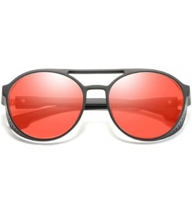 Square Vintage Sunglasses- Fashion Irregular Shape Glasses Retro Style Unisex - Red - CQ18RQXR6RA $14.12