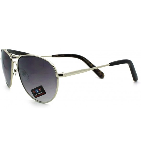 Aviator Unisex Aviators Vintage Top Bar Round Aviator Sunglasses - Silver Tort - C611QZSI5UP $18.99