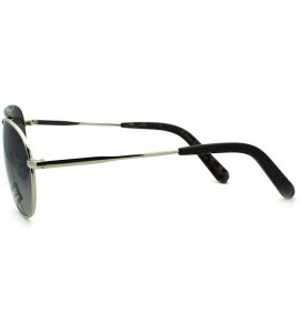 Aviator Unisex Aviators Vintage Top Bar Round Aviator Sunglasses - Silver Tort - C611QZSI5UP $18.99