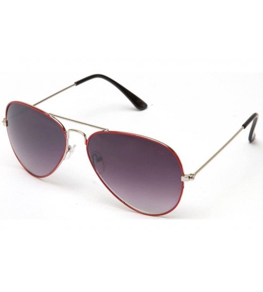 Round Fashion Oval Sunglasses - Red - CD119VZA36H $17.84