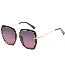 Square Polarized Sunglasses Temperament Vintage Photography - Grey Pink - CT199OGMRD2 $41.25