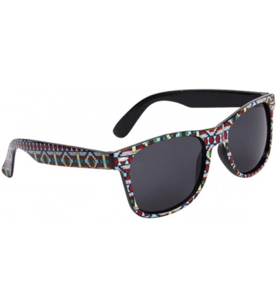 Wayfarer 2 Pair HQL 90s Fancies by Sojayo - 1 Multicolored on Blue & 1 Multicolored on Black (2 Pack) - CX18DOGTH4C $22.11