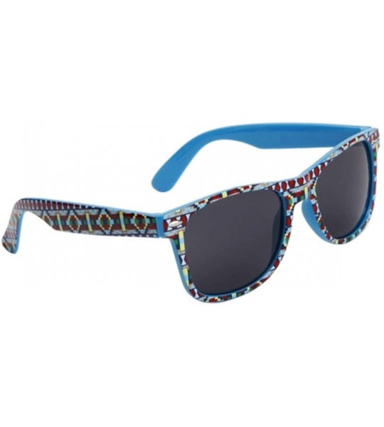 Wayfarer 2 Pair HQL 90s Fancies by Sojayo - 1 Multicolored on Blue & 1 Multicolored on Black (2 Pack) - CX18DOGTH4C $22.11