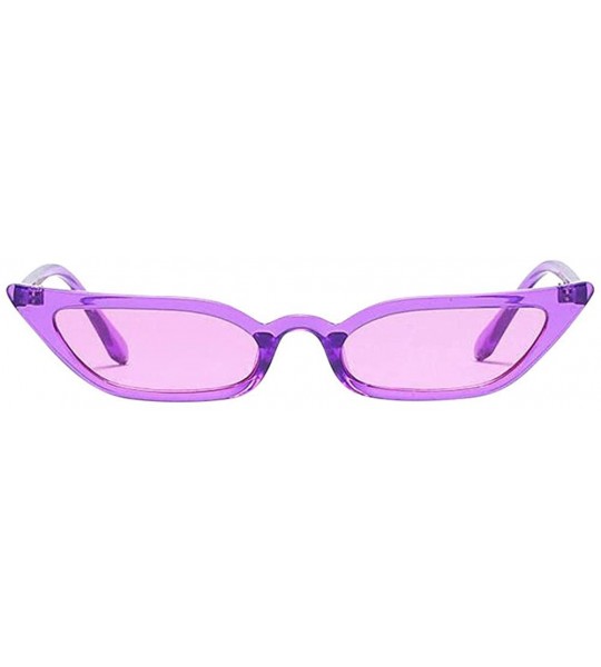 Goggle Lady Cat Eye Polarized Sunglasses Womens Trendy Small Frame UV400 Protection Eyewear - Purple - C718Q360XXG $16.85