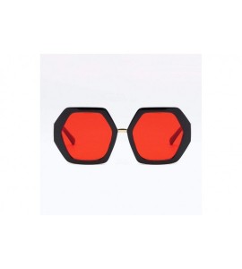 Oversized Women's Sunglasses Fashion Multilateral V-Leg Sunglasses Anti-ultraviolet - C - CK18Q88URTL $49.84