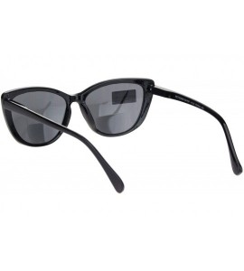 Square Bifocal Reading Sunglasses Small Magnified Square Womens Cateye Spring Hinge - Black - CM18TRHWZL9 $18.95