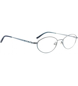 Oval Optical Eyewear - Oval Shape - Metal Full Rim Frame - for Women or Men Prescription Eyeglasses RX - Blue Topaz - CT18WDC...