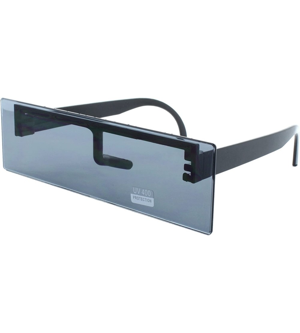 Rimless Eyewear Rimless Techno 87mm Party Sunglasses - Black - C011LMULLOX $19.04