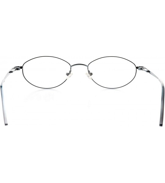 Oval Optical Eyewear - Oval Shape - Metal Full Rim Frame - for Women or Men Prescription Eyeglasses RX - Blue Topaz - CT18WDC...