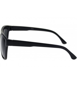 Rectangular Mens Squared Flat Top OG Gangster Limo Lens Plastic Sunglasses - Matte Black - CD18QRD4G3T $19.78