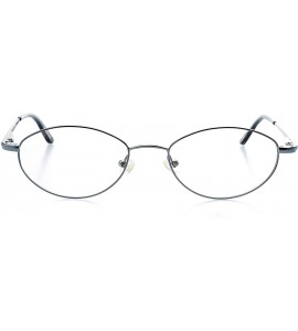 Oval Optical Eyewear - Oval Shape - Metal Full Rim Frame - for Women or Men Prescription Eyeglasses RX - Blue Topaz - CT18WDC...
