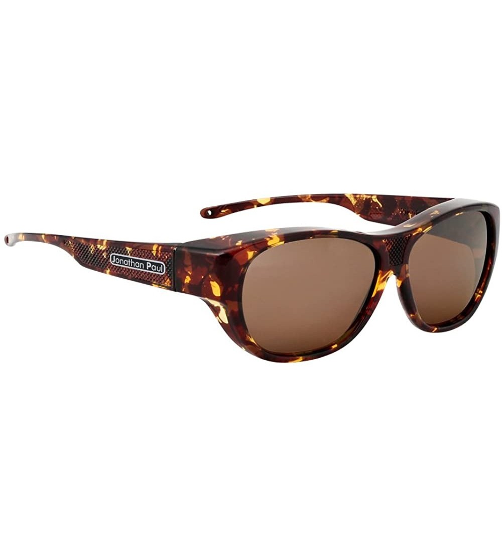Wrap Allure Polarized Fitover Sunglasses - Brown - C718DA2UXN0 $95.03