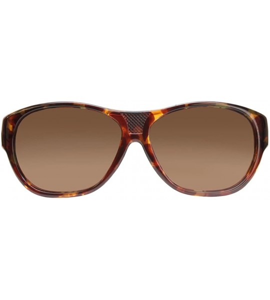 Wrap Allure Polarized Fitover Sunglasses - Brown - C718DA2UXN0 $95.03