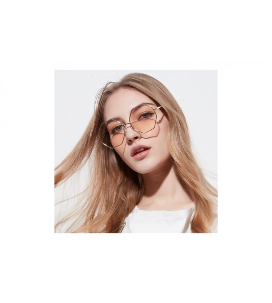 Square hexagon sunglasses Designer Fashion Sunglasses - Black - C818A60KTRS $21.49