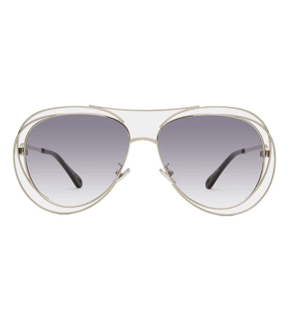 Aviator Sunglasses/Glasses/Sunglasses/UV Protection Female Transparent Tide Pilot Aviator Sunglasses Retro Avant-Garde - CT18...