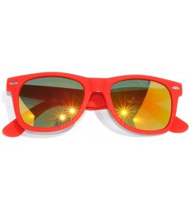 Rectangular Many Colors Retro Vintage Full Mirror Lens Sunglasses Red Matte Frame - Red - Gold - CC11NLD8F75 $18.37