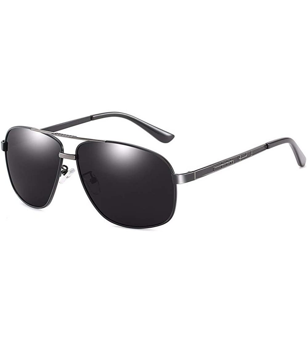 Aviator Men's metal sunglasses bicolor electroplated polarizing glasses - A - CW18QQ2DM22 $59.84