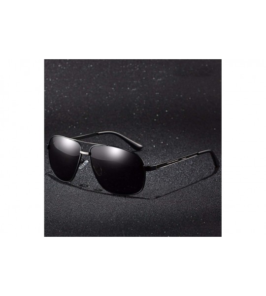 Aviator Men's metal sunglasses bicolor electroplated polarizing glasses - A - CW18QQ2DM22 $59.84