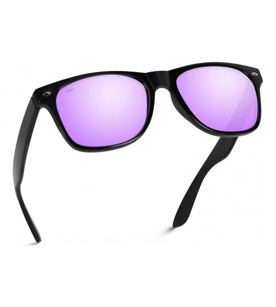 Aviator Polarized Flat Mirrored Reflective Color Lens Large Horn Rimmed Style Sunglasses - CQ129P9X89D $35.30