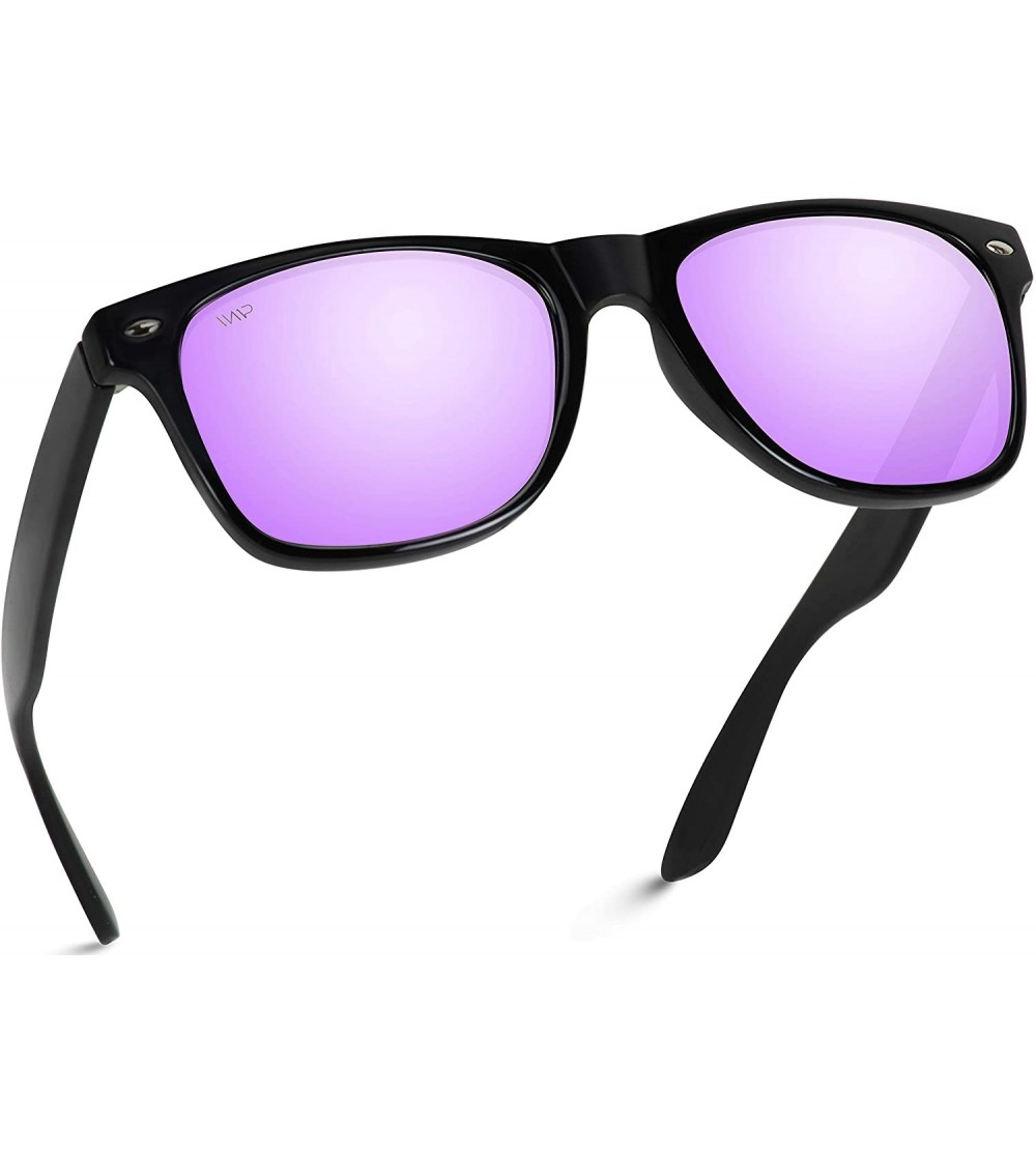 Aviator Polarized Flat Mirrored Reflective Color Lens Large Horn Rimmed Style Sunglasses - CQ129P9X89D $35.30