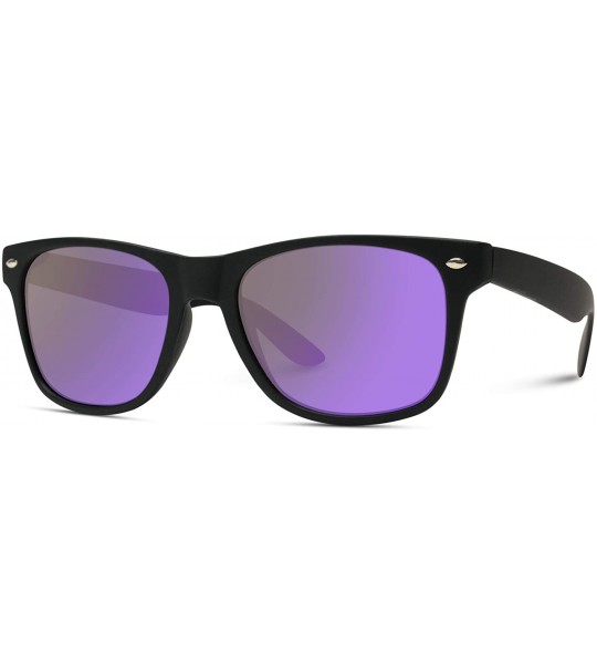 Aviator Polarized Flat Mirrored Reflective Color Lens Large Horn Rimmed Style Sunglasses - CQ129P9X89D $35.30