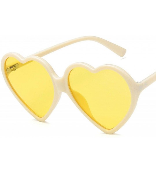 Goggle Women Cute Sexy Sun Glasses Fashion Love Heart Sunglasses Brand Designer Retro Vintage Cheap Red Shades - 10 - CW197A2...