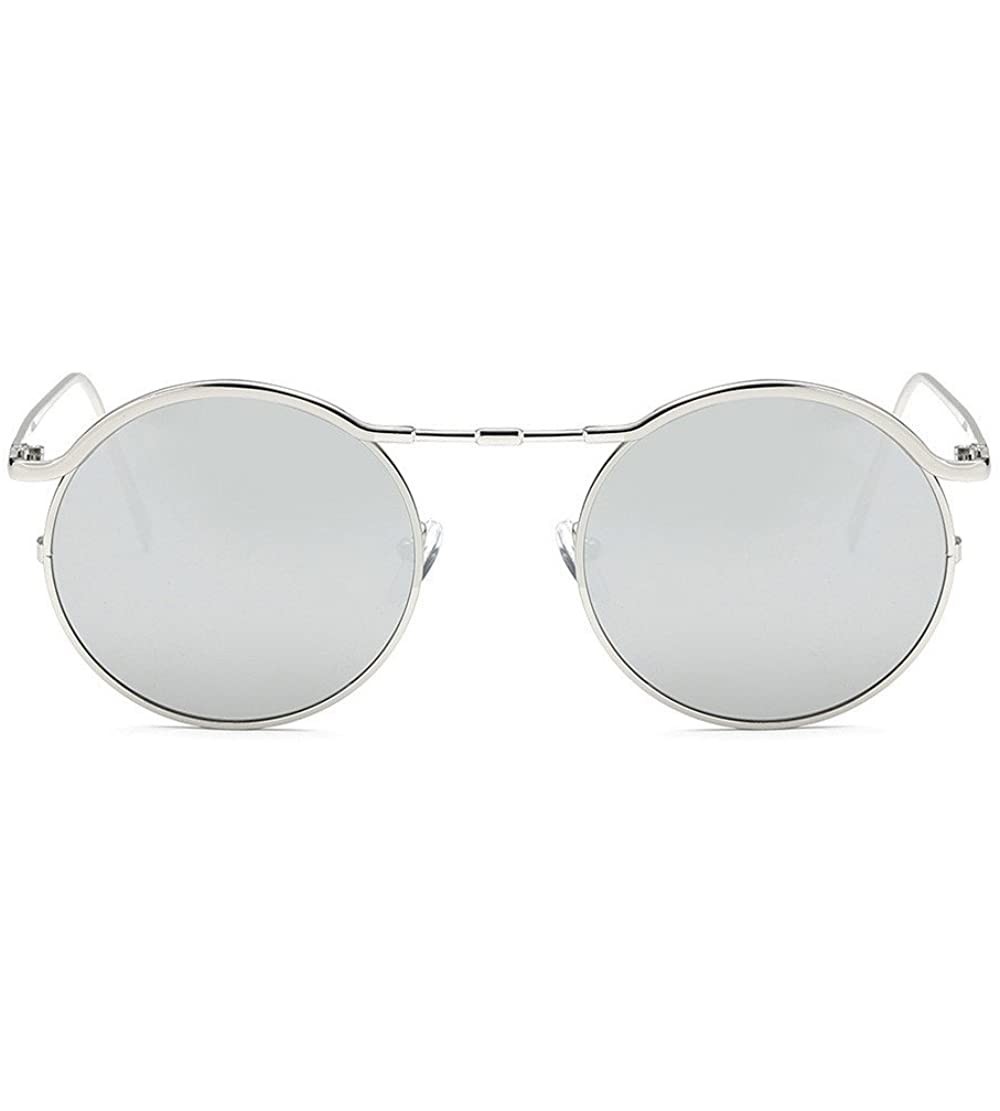 Sport Retro Style Round Colorful Frame UV Glasses Sunglasses for Men Women Small Circle Sunglasses MOLO - D - C3196QTMOLE $15.67
